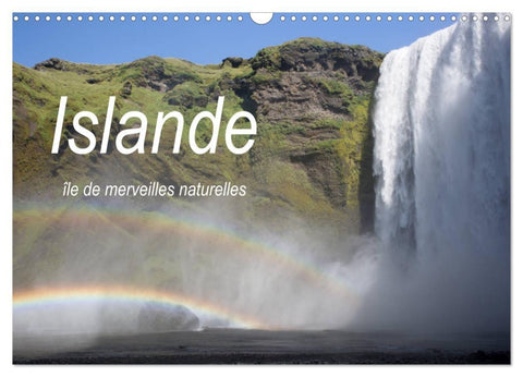 Islande île de merveilles naturelles (Calendrier mural 2026 DIN A3 vertical), CALVENDO calendrier mensuel