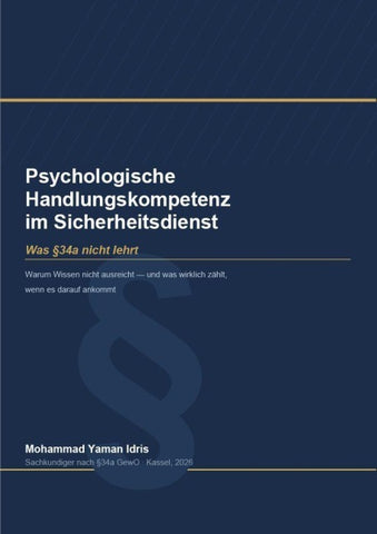 Psychologische Handlungskompetenz im Sicherheitsdienst