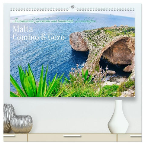 Malta, Comino & Gozo (hochwertiger Premium Wandkalender 2027 DIN A2 quer), Kunstdruck in Hochglanz