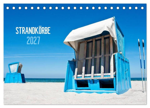Strandkörbe 2027 (Tischkalender 2027 DIN A5 quer), CALVENDO Monatskalender