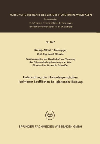 Untersuchung der Notlaufeigenschaften ionitrierter Laufflächen bei gleitender Reibung
