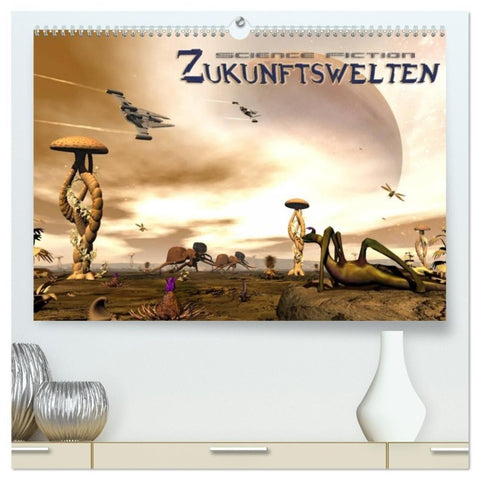 Zukunftswelten (Science Fiction) (hochwertiger Premium Wandkalender 2027 DIN A2 quer), Kunstdruck in Hochglanz