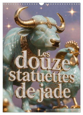 Les douze statuettes de jade (Calendrier mural 2027 DIN A3 horizontal), CALVENDO calendrier mensuel