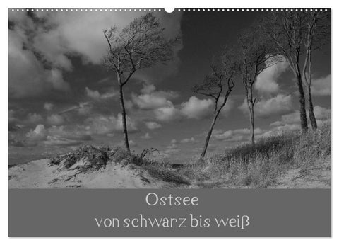 Ostsee - von schwarz bis weiß (Wandkalender 2027 DIN A2 quer), CALVENDO Monatskalender
