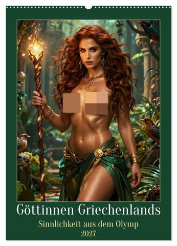 Göttinnen Griechenlands (Wandkalender 2027 DIN A2 hoch), CALVENDO Monatskalender