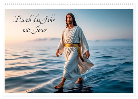 Durch das Jahr mit Jesus (Wandkalender 2027 DIN A2 quer), CALVENDO Monatskalender
