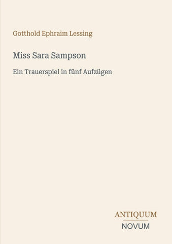 Miss Sara Sampson