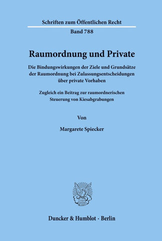 Raumordnung und Private.
