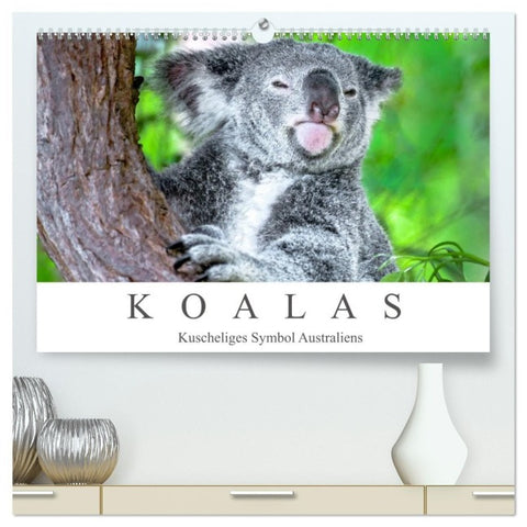 Koalas - Kuscheliges Symbol Australiens (hochwertiger Premium Wandkalender 2027 DIN A2 quer), Kunstdruck in Hochglanz