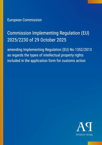 Commission Implementing Regulation (EU) 2025/2230 of 29 October 2025
