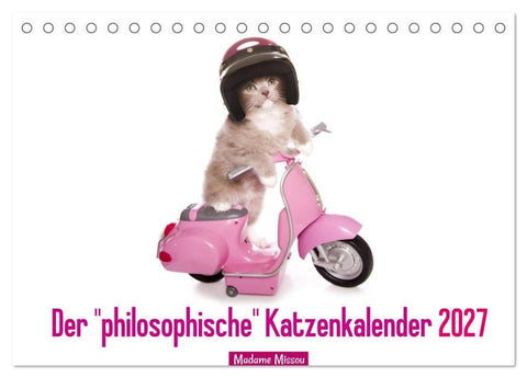 Der "philosophische" Katzenkalender 2027 (Tischkalender 2027 DIN A5 quer), CALVENDO Monatskalender