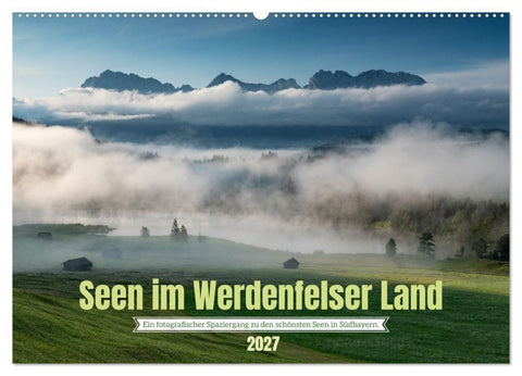 Seen im Werdenfelser Land (Wandkalender 2027 DIN A2 quer), CALVENDO Monatskalender