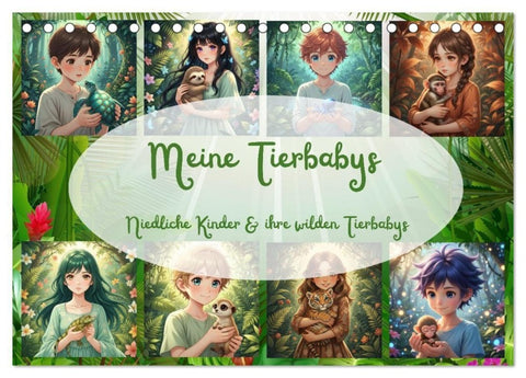 Meine Tierbabys (Tischkalender 2027 DIN A5 quer), CALVENDO Monatskalender