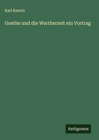 Goethe und die Wertherzeit ein Vortrag
