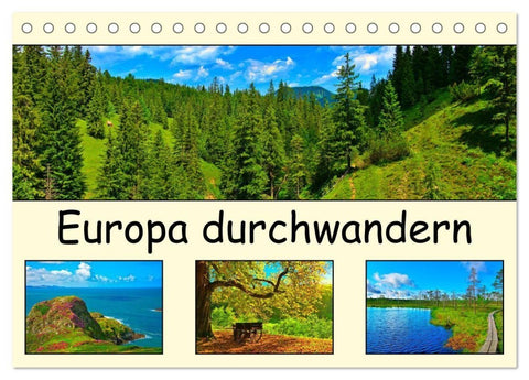 Europa durchwandern (Tischkalender 2027 DIN A5 quer), CALVENDO Monatskalender