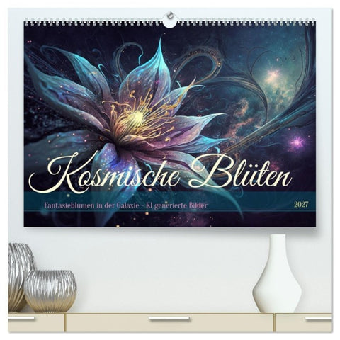 Kosmische Blüten (hochwertiger Premium Wandkalender 2027 DIN A2 quer), Kunstdruck in Hochglanz