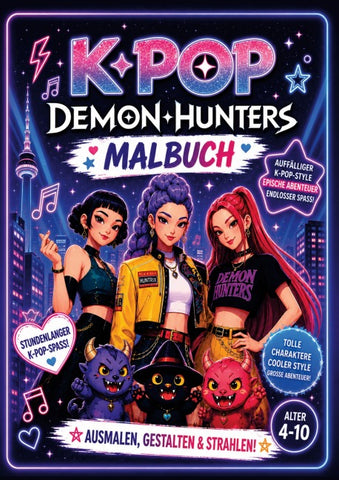 KPop Demon Hunters Malbuch für Mädchen