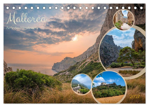 Mallorca - Perle des Mittelmeers (Tischkalender 2027 DIN A5 quer), CALVENDO Monatskalender