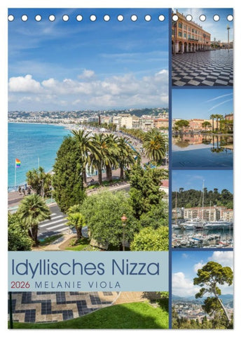 Idyllisches Nizza (Tischkalender 2026 DIN A5 hoch), CALVENDO Monatskalender