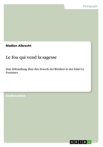 Le fou qui vend la sagesse
