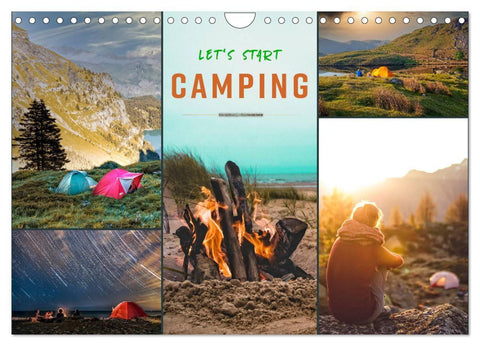 Let's start Camping (Wandkalender 2027 DIN A4 quer), CALVENDO Monatskalender