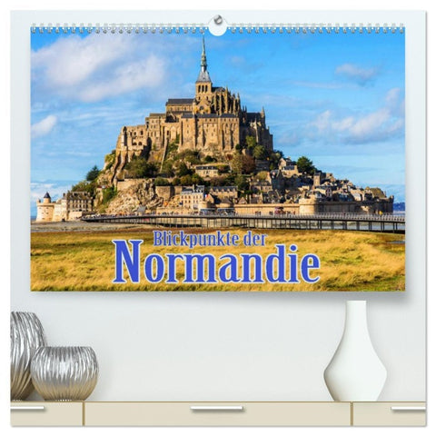 Blickpunkte der Normandie (hochwertiger Premium Wandkalender 2026 DIN A2 quer), Kunstdruck in Hochglanz