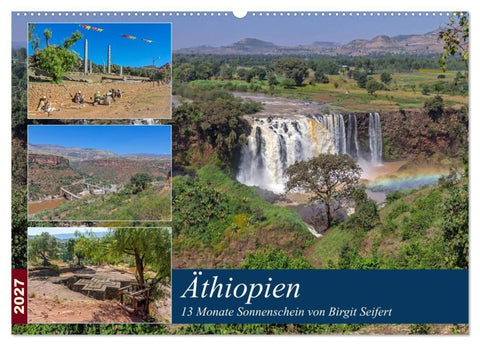 Äthiopien - 13 Monate Sonnenschein (Wandkalender 2027 DIN A2 quer), CALVENDO Monatskalender
