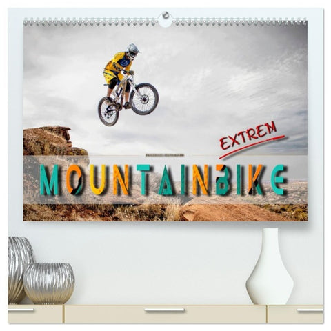 Mountainbike extrem (hochwertiger Premium Wandkalender 2027 DIN A2 quer), Kunstdruck in Hochglanz