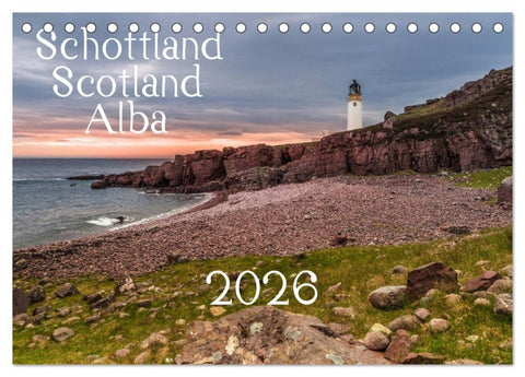 Schottland - Scotland - Alba (Tischkalender 2026 DIN A5 quer), CALVENDO Monatskalender