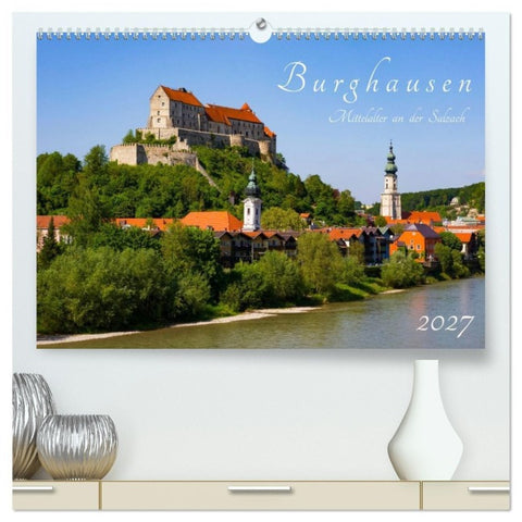 Burghausen - Mittelalter an der Salzach (hochwertiger Premium Wandkalender 2027 DIN A2 quer), Kunstdruck in Hochglanz