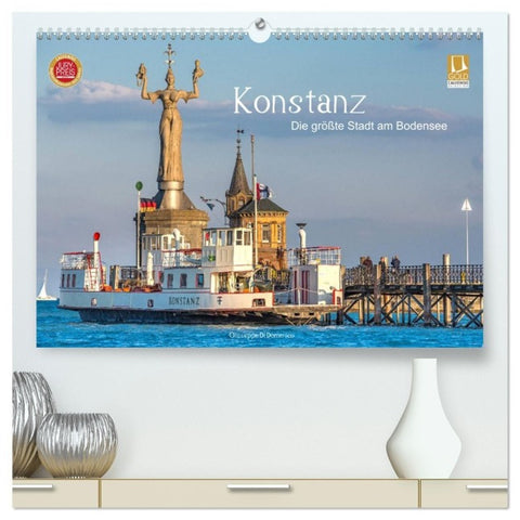 Konstanz - die größte Stadt am Bodensee (hochwertiger Premium Wandkalender 2027 DIN A2 quer), Kunstdruck in Hochglanz