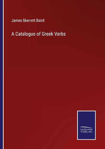 A Catalogue of Greek Verbs