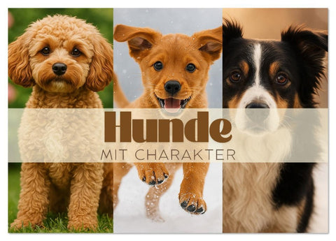 Hunde mit Charakter (Tischkalender 2026 DIN A5 quer), CALVENDO Monatskalender
