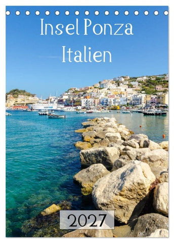 Insel Ponza - Italien (Tischkalender 2027 DIN A5 hoch), CALVENDO Monatskalender
