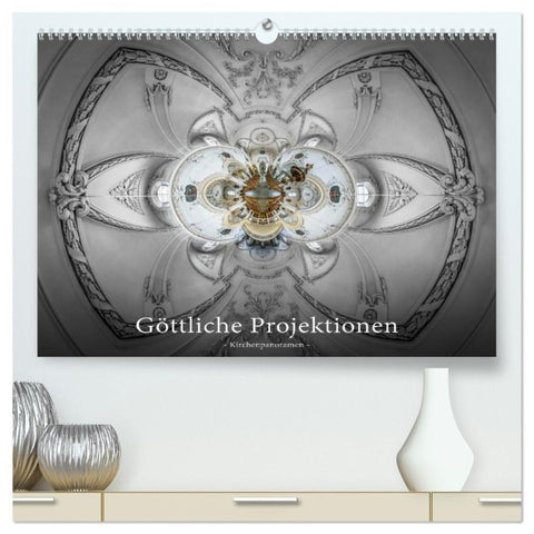 Göttliche Projektionen - Kirchenpanoramen (hochwertiger Premium Wandkalender 2027 DIN A2 quer), Kunstdruck in Hochglanz