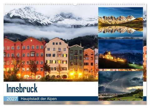 Innsbruck - Hauptstadt der Alpen (Wandkalender 2027 DIN A2 quer), CALVENDO Monatskalender