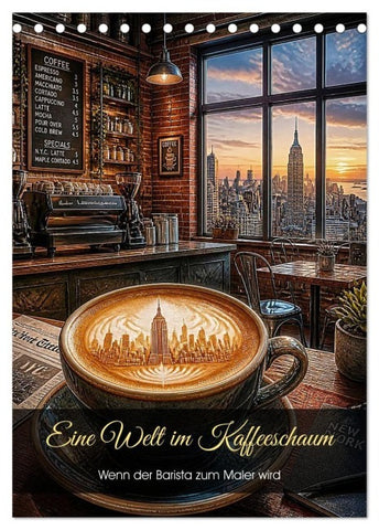 Eine Welt im Kaffeeschaum (Tischkalender 2027 DIN A5 hoch), CALVENDO Monatskalender