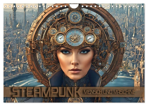 Steampunk - Mensch und Maschine (Wandkalender 2027 DIN A4 quer), CALVENDO Monatskalender