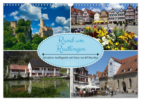 Rund um Reutlingen (Wandkalender 2027 DIN A3 quer), CALVENDO Monatskalender