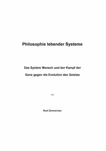 Philosophie lebender Systeme