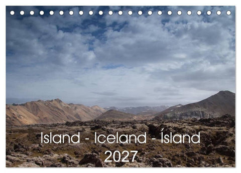 Island - Iceland - Ísland (Tischkalender 2027 DIN A5 quer), CALVENDO Monatskalender