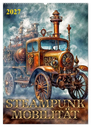 Steampunk Mobilität (Wandkalender 2027 DIN A2 hoch), CALVENDO Monatskalender
