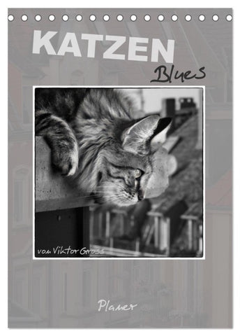 Katzen Blues / Planer (Tischkalender 2027 DIN A5 hoch), CALVENDO Monatskalender