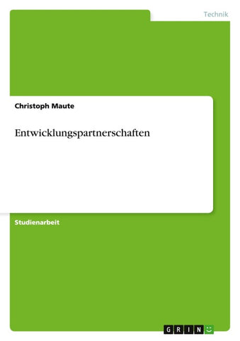 Entwicklungspartnerschaften