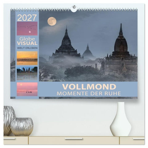 Vollmond - Momente der Ruhe (hochwertiger Premium Wandkalender 2027 DIN A2 quer), Kunstdruck in Hochglanz