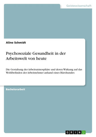 Psychosoziale Gesundheit in der Arbeitswelt von heute