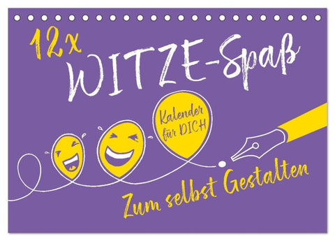 12 x WITZE-Spaß - Bastelkalender (Tischkalender 2027 DIN A5 quer), CALVENDO Monatskalender
