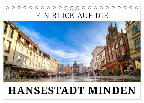 Ein Blick auf die Hansestadt Minden (Tischkalender 2027 DIN A5 quer), CALVENDO Monatskalender