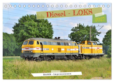 Diesel-Loks (Tischkalender 2027 DIN A5 quer), CALVENDO Monatskalender