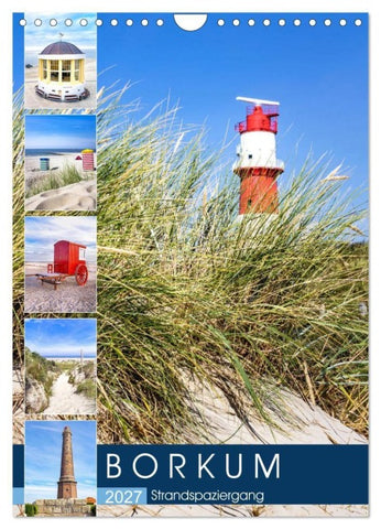 Borkum Strandspaziergang (Wandkalender 2027 DIN A4 hoch), CALVENDO Monatskalender